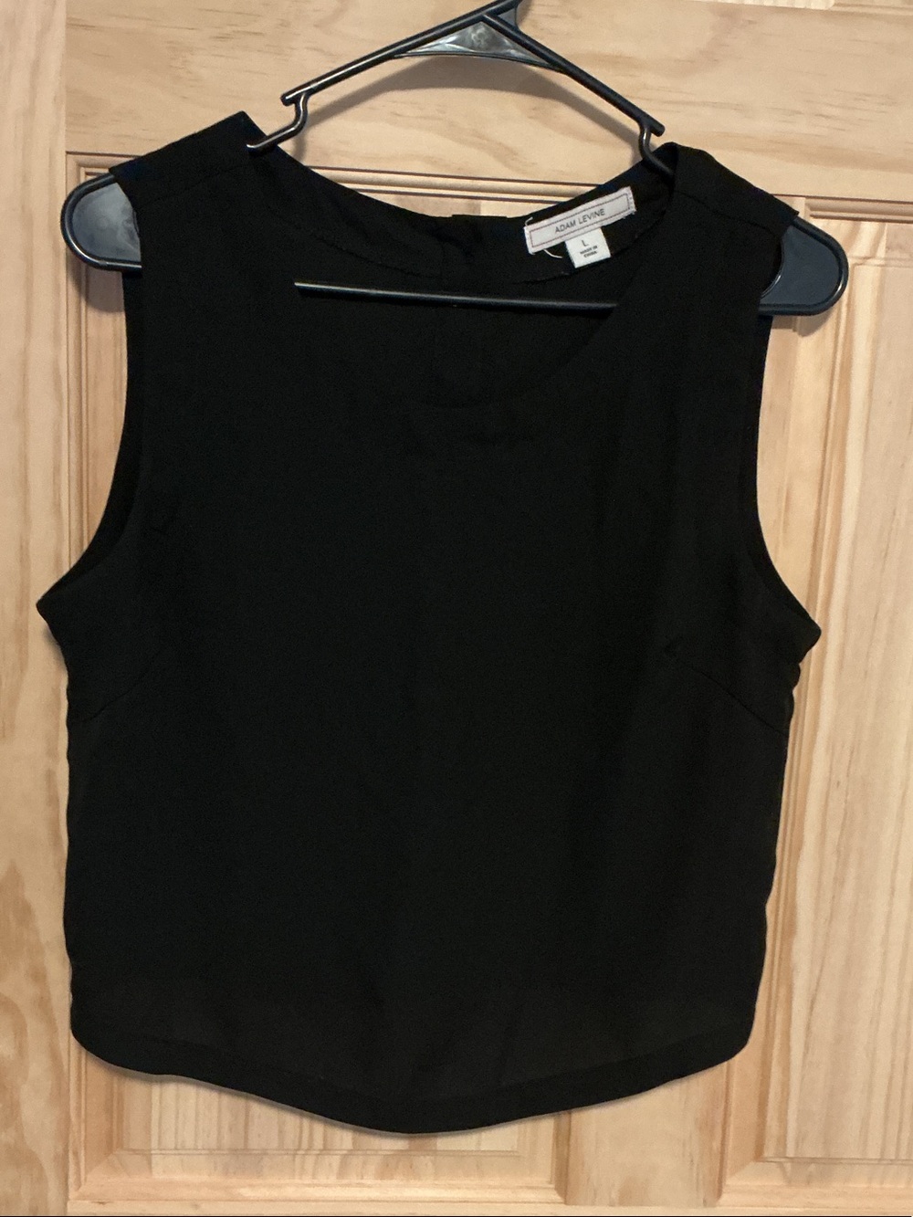 Adam Levine Collection Black Sleeveless Crop Camisole